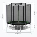 Градински батут Urbogym Classic 252 cm черен 8FT 9