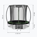 Градински батут Urbogym Infinity 252 cm черен 8FT 11