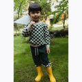 Детски панталони KID STORY Merino green chessboard 5