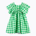 Детска рокля KID STORY Linen green grid 3