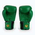 RAJA BOXING Единична стандартна естествена кожа зелени боксови ръкавици 3