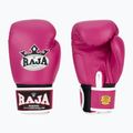 RAJA BOXING Единична стандартна естествена кожа розови боксови ръкавици