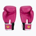 RAJA BOXING Единична стандартна естествена кожа розови боксови ръкавици 3