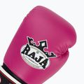 RAJA BOXING Единична стандартна естествена кожа розови боксови ръкавици 5