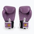 RAJA BOXING Единична стандартна естествена кожа лилави боксови ръкавици 3