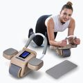 Автоматично колело за упражнения на коремни мускули с дисплей HMS KA08 кафяво 10