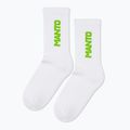 Чорапи MANTO Logotype white/green