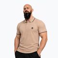 Мъжка поло тениска Octagon Legion Tipped Small Logo 3D Polo beige