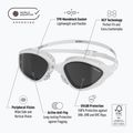 Очила за плуване BuddySwim Ozean white / smoke 2