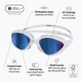 Огледални очила за плуване BuddySwim OzeanX Mirror white / blue 8