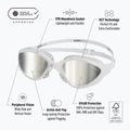 Огледални очила за плуване BuddySwim OzeanX Mirror white / silver 7