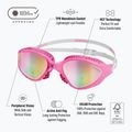 Очила за плуване BuddySwim OzeanX Mirror pink/white/iridium 7