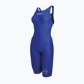 Дамски цял костюм за плуване ZONE3 Performance Speed Kneeskin blue/white