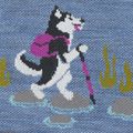 Дамски чорапи Darn Tough Critter Club Micro Crew Cushion цвят кестеняв 2