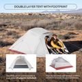 Палатка за трекинг 3 - местна Naturehike Updated Cloud Up 3 light grey/red 10