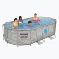 Сглобяем басейн Bestway Power Steel Swim Vista Series Oval Pool Set 427 x 250 cm сив 5