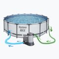 Сглобяем басейн Bestway Steel Pro Max Pool Set 5612Z 488 x 122 cm сив 4