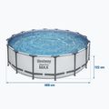 Сглобяем басейн Bestway Steel Pro Max Pool Set 5612Z 488 x 122 cm сив 5