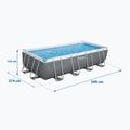 Сглобяем басейн Bestway Power Steel Rectangular Pool Set 56465N 549 x 274 cm тъмносив 6