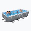 Сглобяем басейн Bestway Power Steel Rectangular Pool Set 56466N 549 x 274 cm тъмносив 2