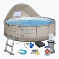 Сглобяем басейн Bestway Steel Pro Max Pool Set 396 x 107 cm бежов