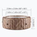 Хидромасажен басейн за 6 души MSpa Comfort Fermo с дървесна текстура 12