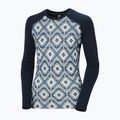 Дамска термоактивна блуза Helly Hansen Lifa Merino Midweight Graphic Crew navy star pixel 9