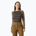 Дамска термоактивна блуза Helly Hansen Lifa Merino Midweight Graphic Crew sepia houndstooth aop