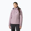 Дамско яке за ветроходство Helly Hansen Crew Hooded Pile purple clay
