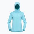 Дамски суитшърт за трекинг NORRONA Falketind Warm1 Hood aqua haze/trooper 5