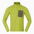 Мъжки суитшърт за трекинг NORRONA Femund Warm1 Zip Neck golden lime/olive night 5