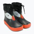 Детски гумени ботуши Viking Footwear Alv Barefoot с отпечатък на лапа, черни 10