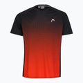 Мъжка тениска HEAD Topspin black/orange 811422