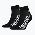 Чорапи HEAD Tennis 2P Stripe Quarter black 811509BKW39