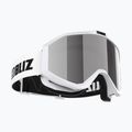 Скиорски очила Bliz Liner white black logo/pink&silver mirror