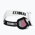 Скиорски очила Bliz Liner white black logo/pink&silver mirror 5