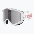 Детски скиорски очила Bliz Liner Jr white pink logo/pink&silver mirror 3