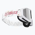 Детски скиорски очила Bliz Liner Jr white pink logo/pink&silver mirror 4