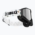 Детски скиорски очила Bliz Liner Jr black white logo/brown&silver mirror 4