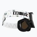 Детски скиорски очила Bliz Liner Jr black white logo/brown&silver mirror 5