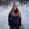 Дамски пуловер Fjällräven Övik Knit Cardigan dark navy 10