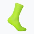 Чорапи за колоездене POC Fluo Sock Mid флуоресцентно жълто/зелено 5