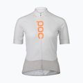 Дамско колоездачно трико POC Essential Road Logo hydrogen white/granite grey 5