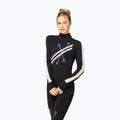 Дамска блуза с дълъг ръкав super.natural KryTeeede Col T-Neck Light jet black/white/mountain trail gl/white