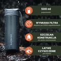 Туристическа бутилка с филтър Bachgold Selfpress Waterfilter 500 ml white 3