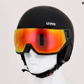 Ски каска UVEX Wanted Visor black matte/mirror red smoke 9