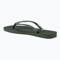 Дамски джапанки Havaianas Square Logo Metallic green olive 3