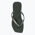 Дамски джапанки Havaianas Square Logo Metallic green olive 5