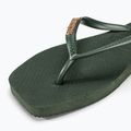 Дамски джапанки Havaianas Square Logo Metallic green olive 7
