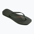 Дамски джапанки Havaianas Square Logo Metallic green olive 8